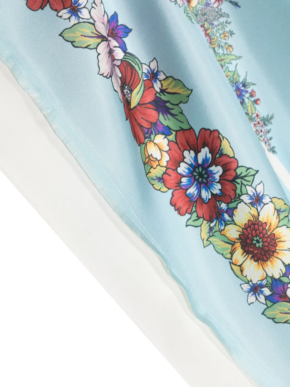 ETRO Sjaal met bloemenprint Blauw