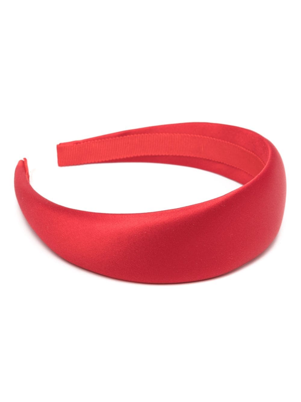 Shop Jennifer Behr Padded Satin Hair Band In Red