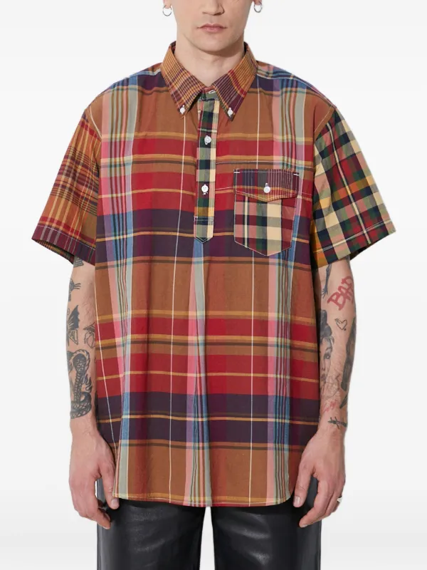 ENGINEERED GARMENTS チェック柄シャツ XL Engineered Garments チェック シャツ | レッド | FARFETCH JP