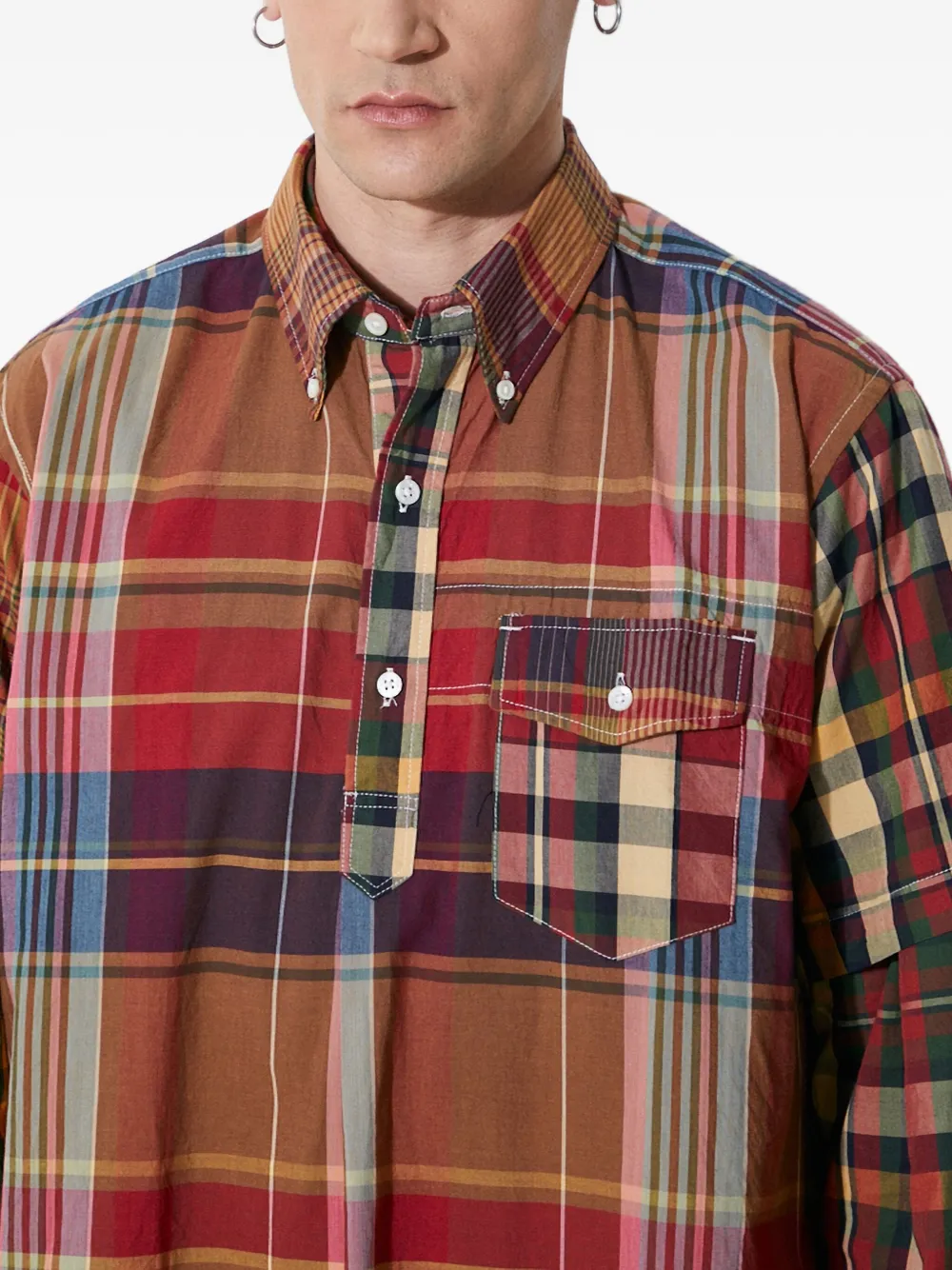 Engineered Garments Plaid Pocket Shirt In Multi