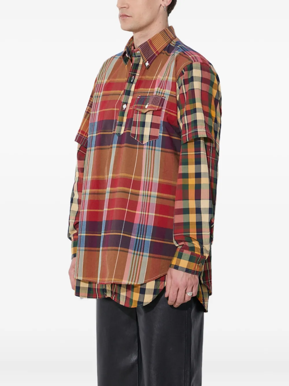 Engineered Garments Plaid Pocket Shirt In Multi