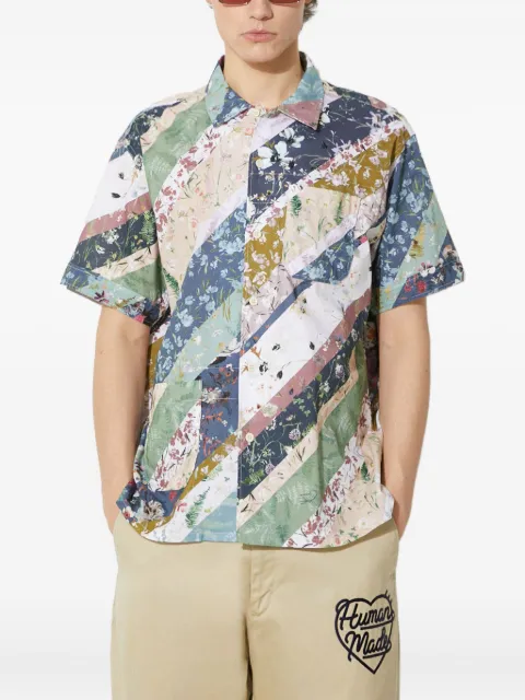 Engineered Garments floral-patchwork short-sleeve shirt