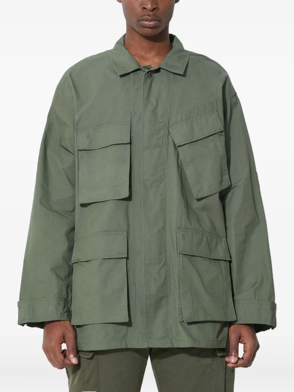 multi-pocket shirt jacket