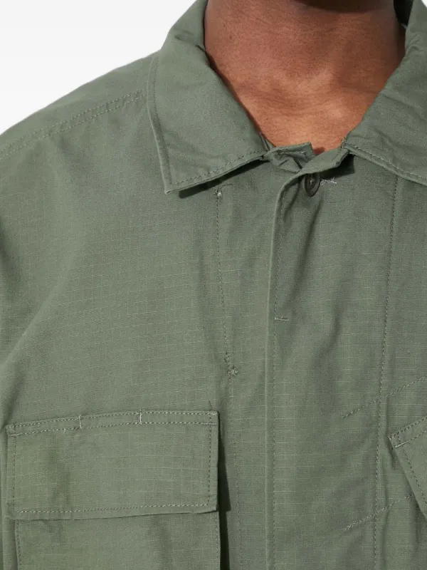 Engineered Garments multi-pocket Shirt Jacket | Green | FARFETCH AO