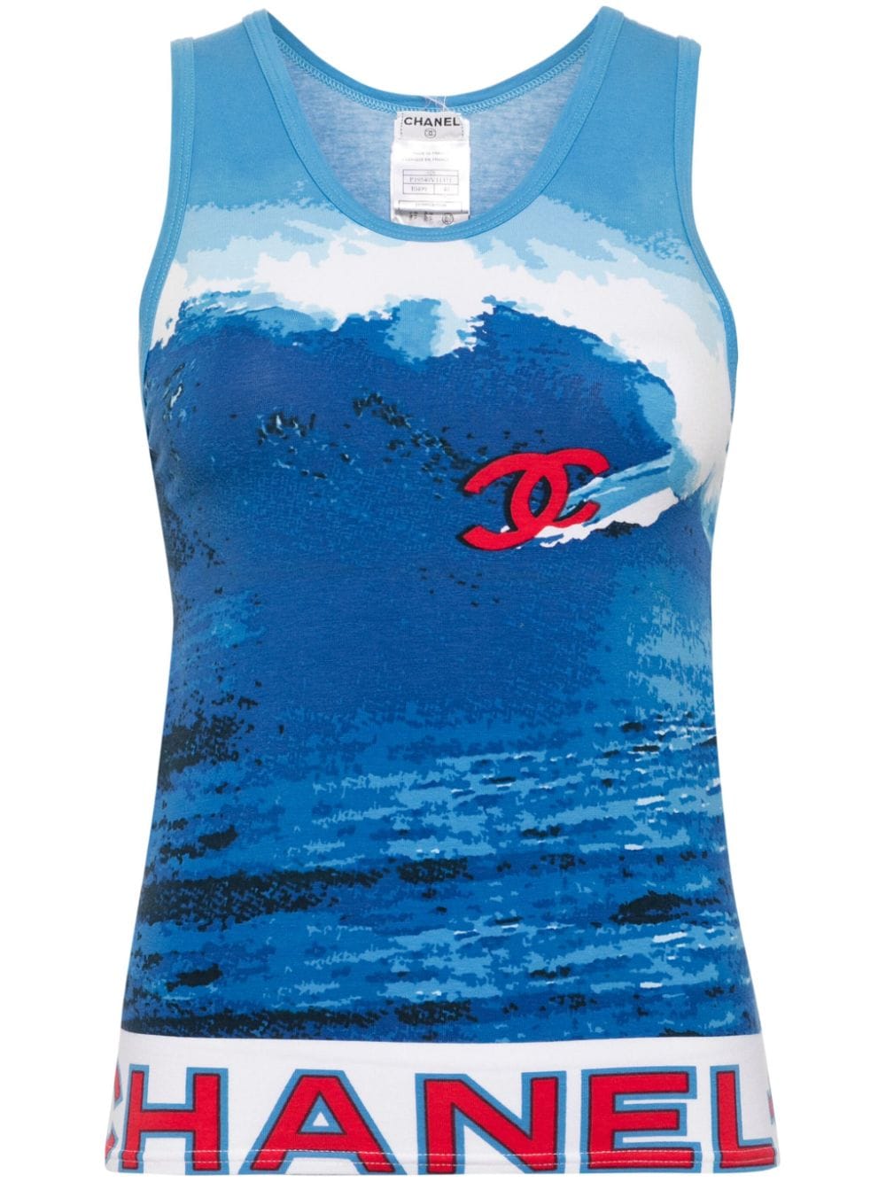 Pre-owned Chanel 2002 Surf Tank Top In Blue