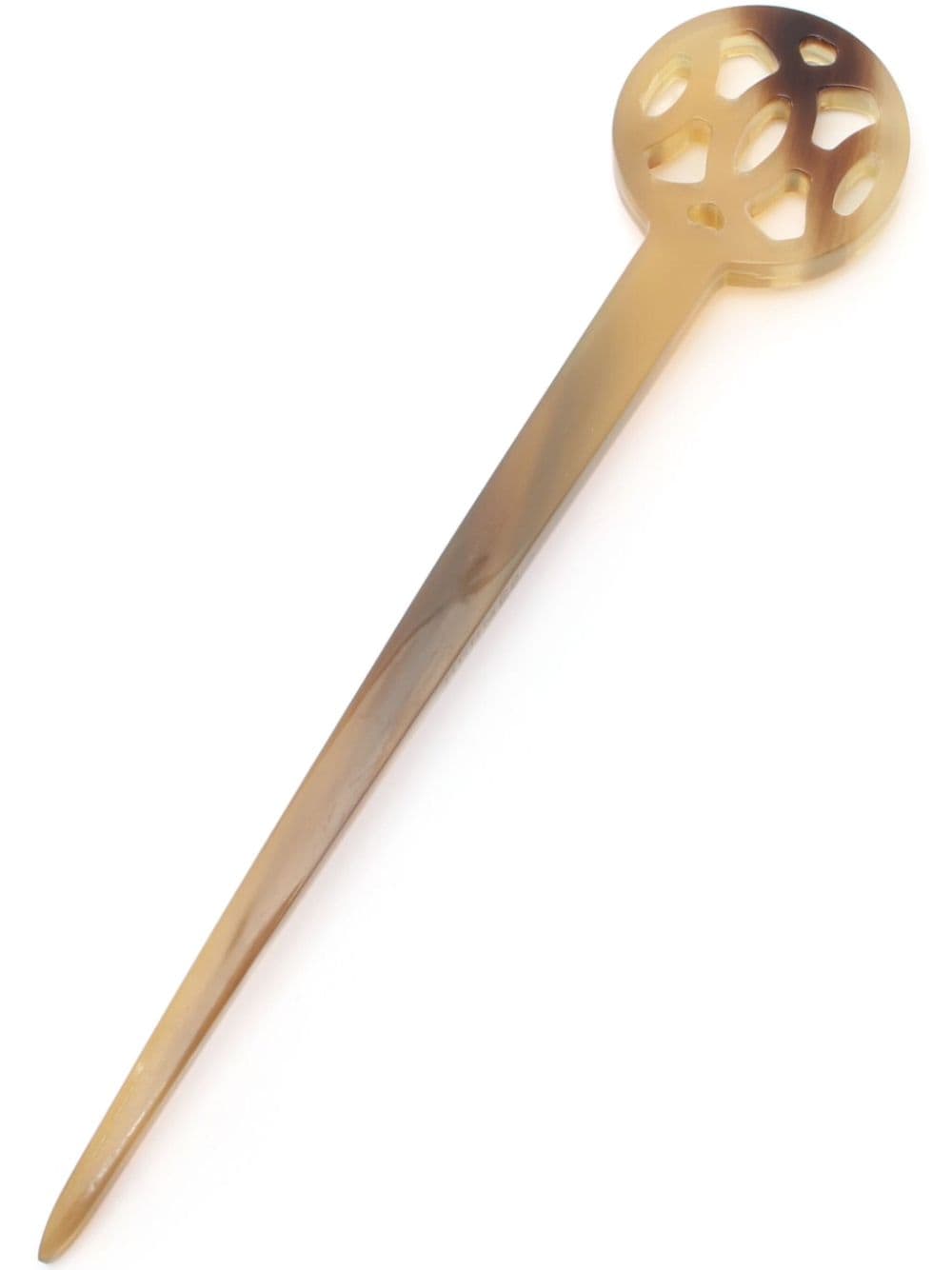 Pre-owned Hermes 2000s Double H Kanzashi Hair Pin In Neutrals