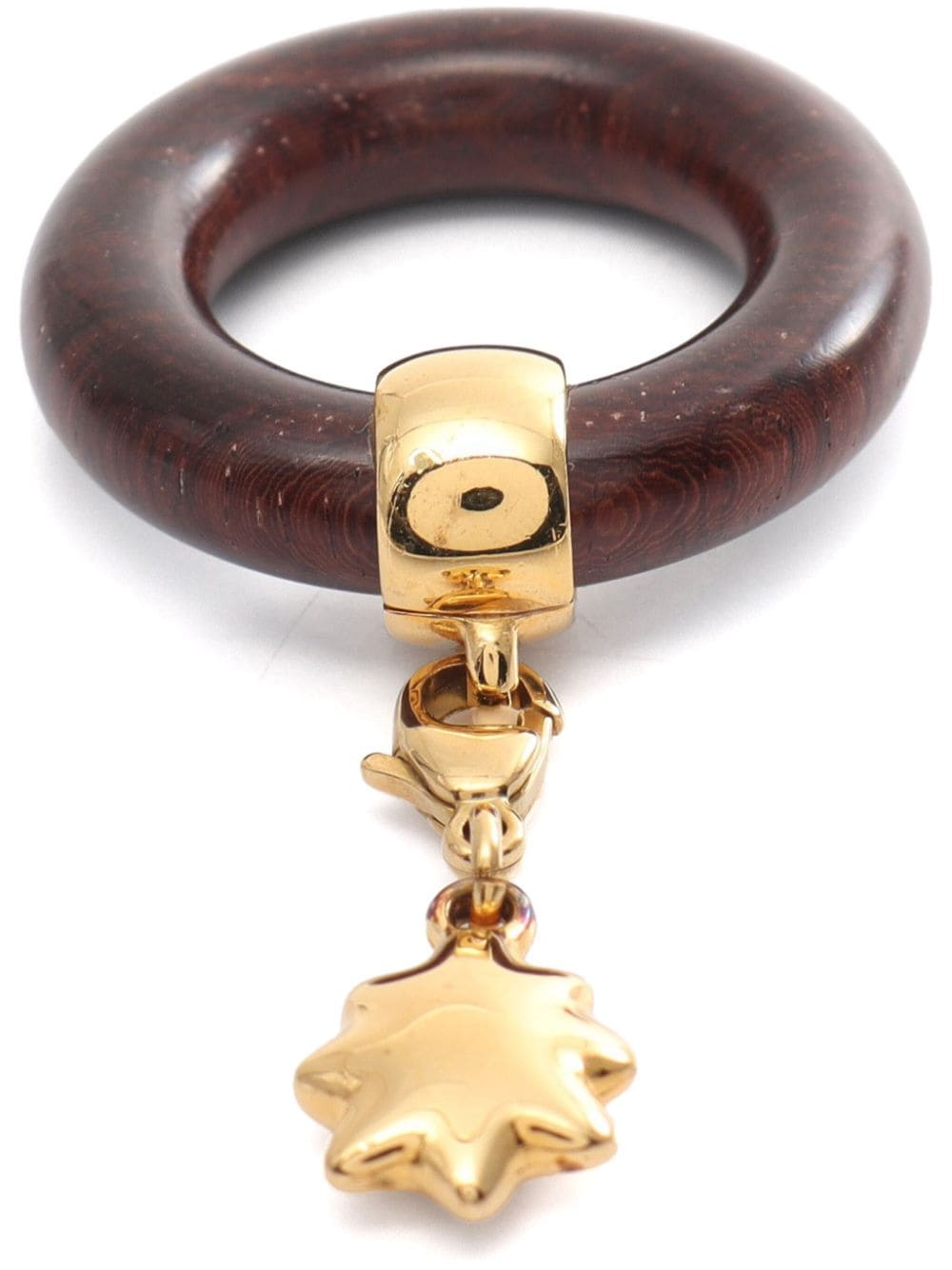 Pre-owned Hermes 2000s Charm Scarf Ring In Brown