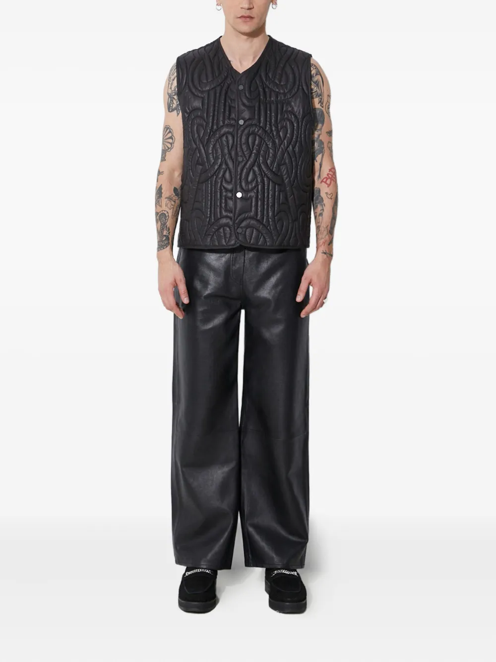 Filling Pieces quilted knot-pattern vest | Waistcoats & Gilets | Image 2