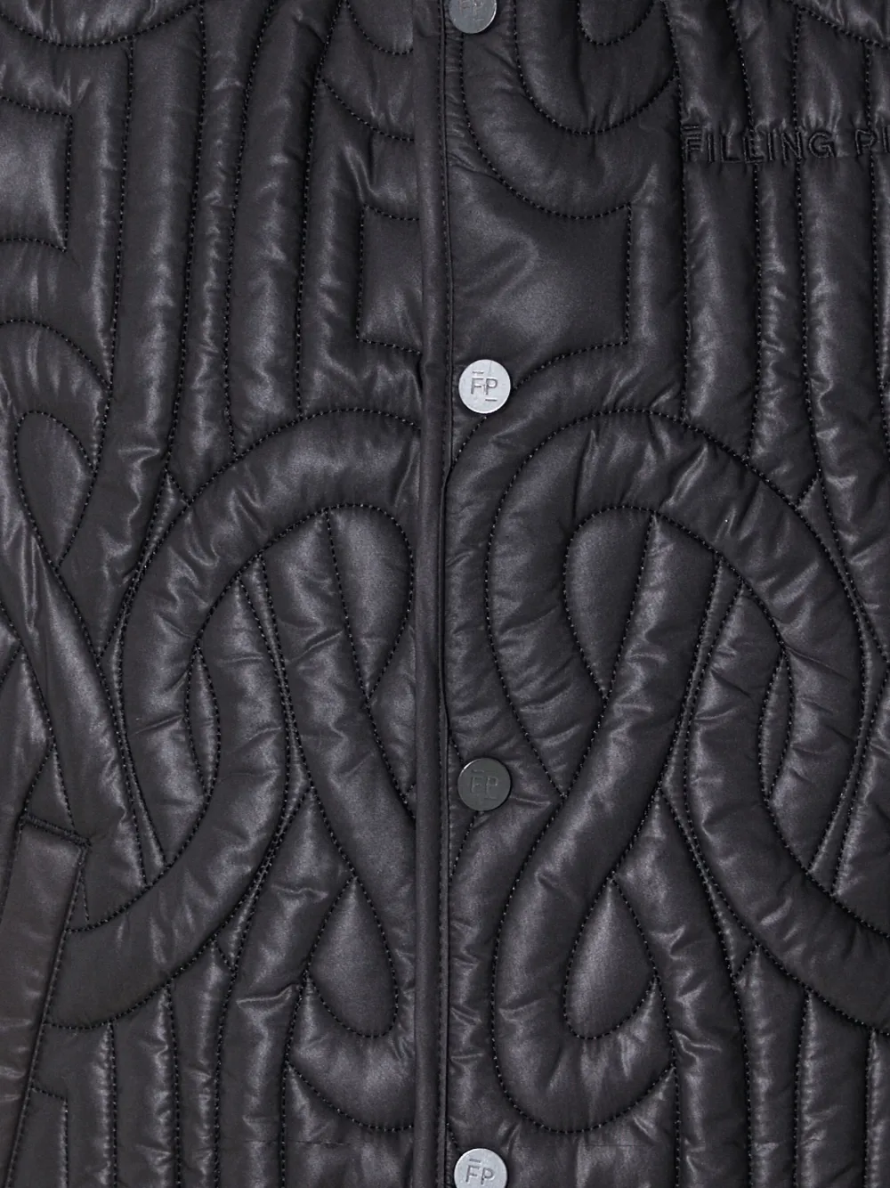 Filling Pieces Bodywarmer met geknoopt patroon Zwart