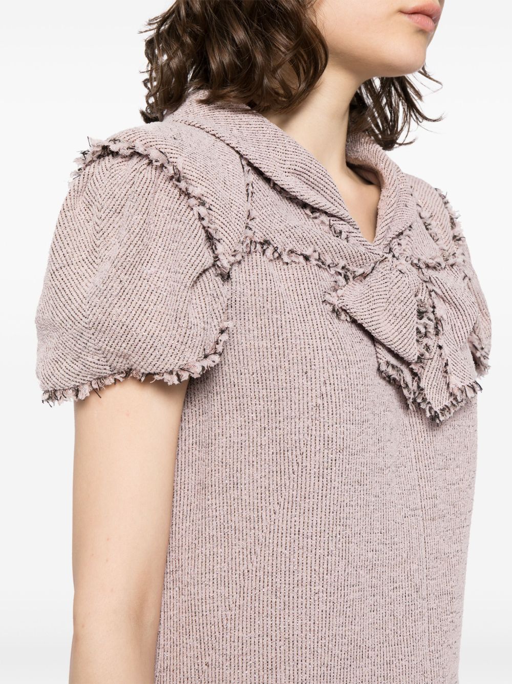 CHANEL 2009 bow-embellished tweed minidress Women