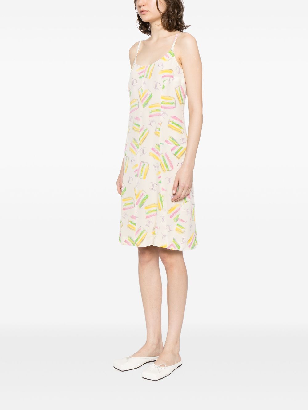 CHANEL 2004 CC-print silk dress Women