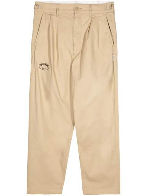 izzue pleat-detail straigh-leg trousers