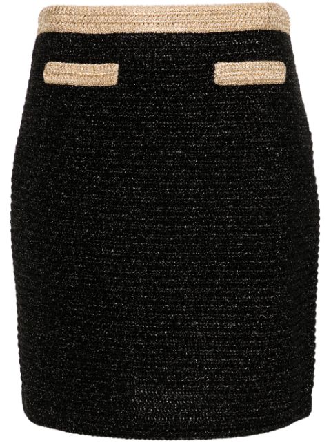 Miu Miu lame knitted miniskirt Women