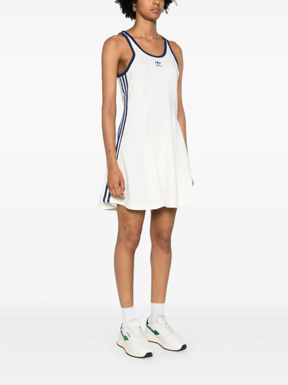 adidas Jersey mini-jurk Wit