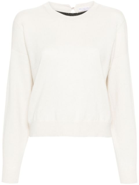 Brunello Cucinelli Monili chain-detail cashmere jumper Women