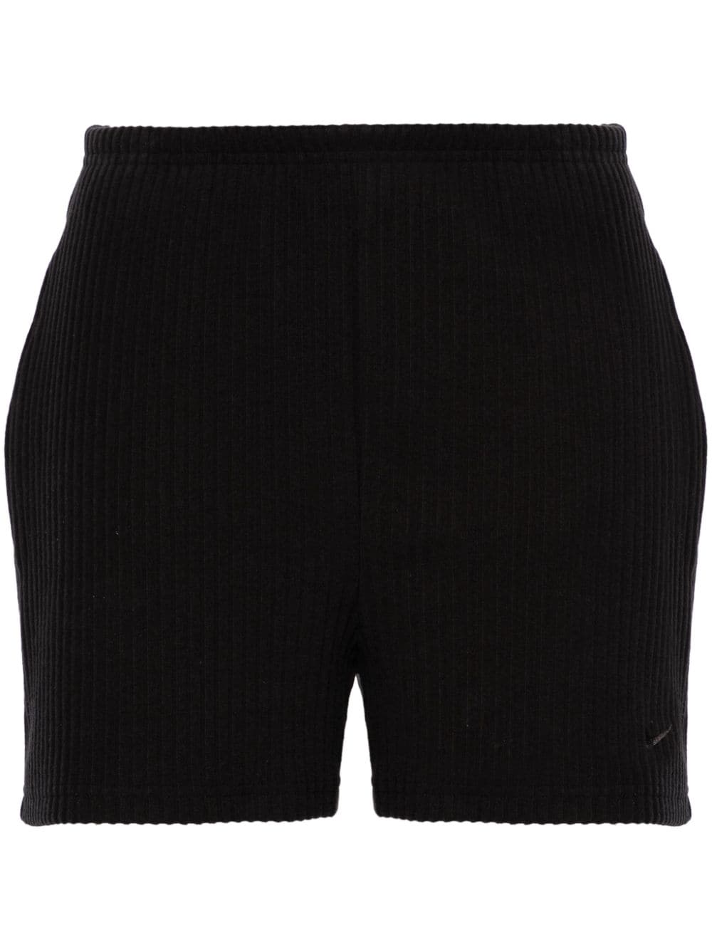 Nike High-waist Knitted Shorts In 黑色