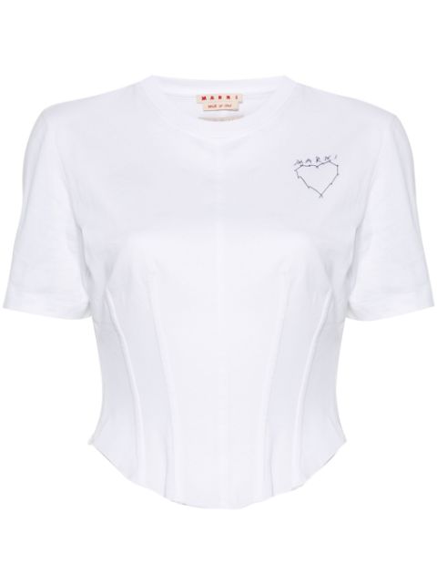 Marni embroidered-logo T-shirt Women