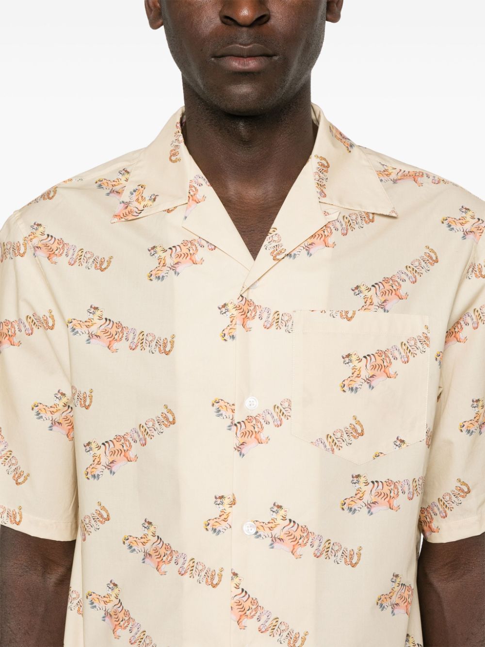 Marni tiger-print poplin shirt Men