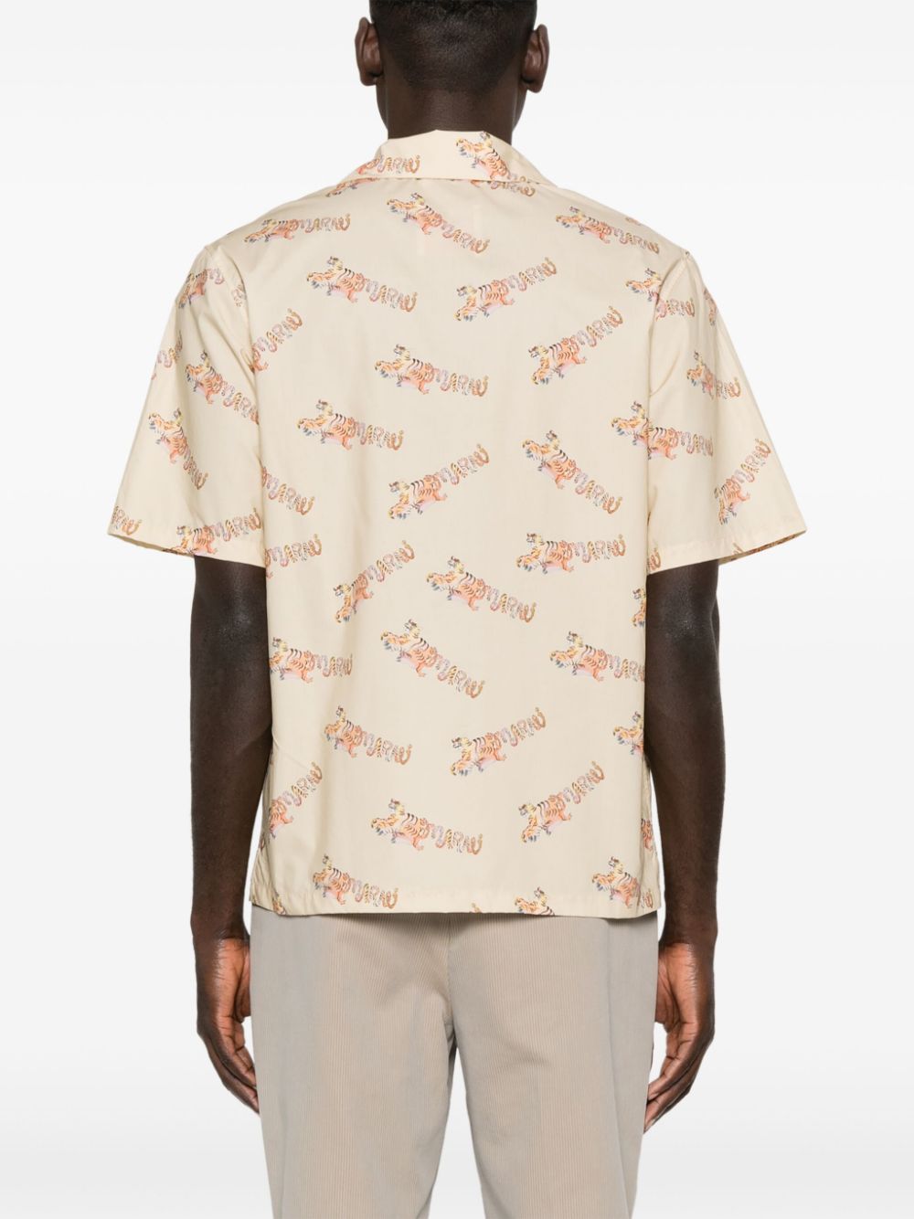 Marni tiger-print poplin shirt Men