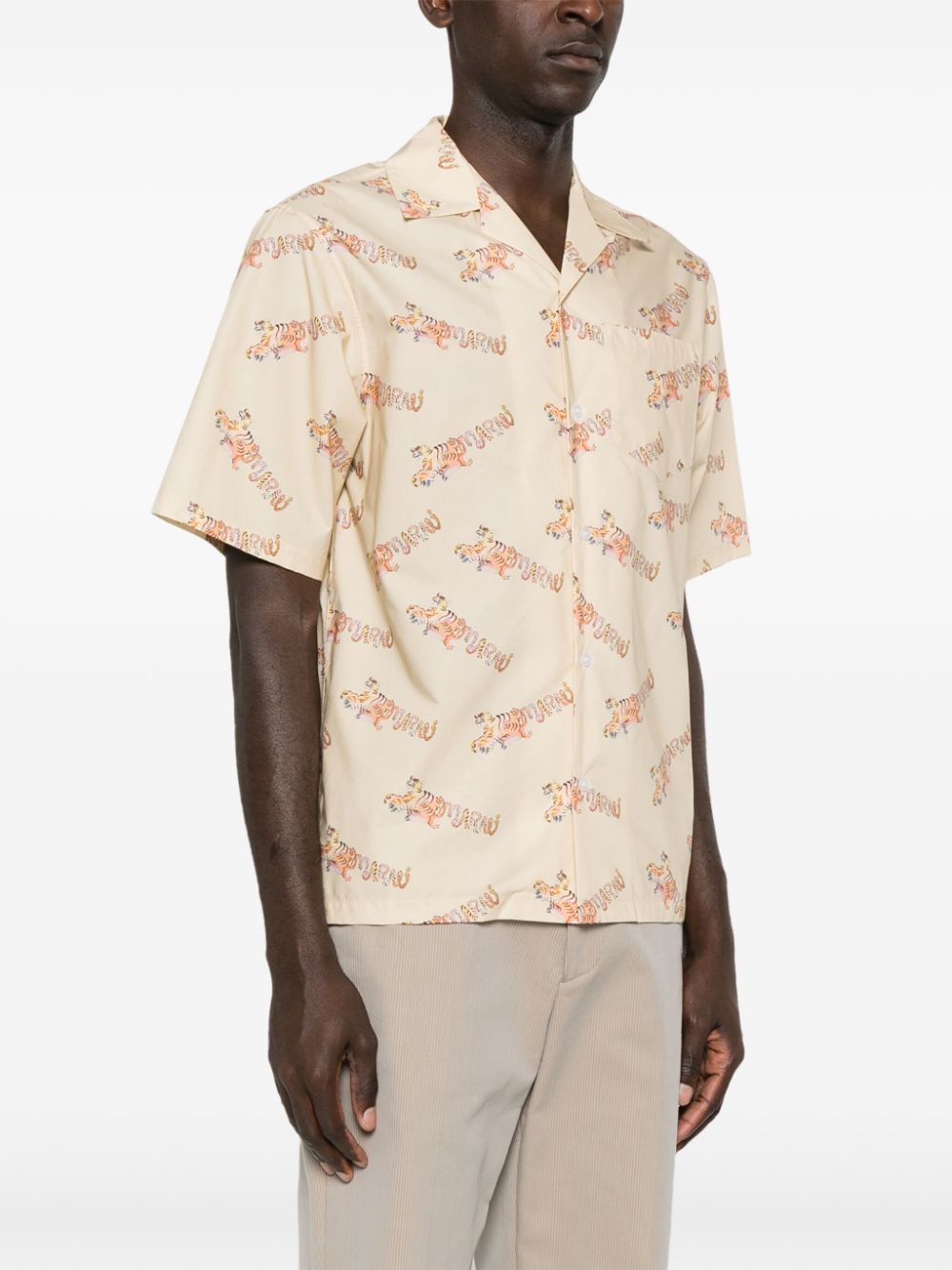 Marni tiger-print poplin shirt Men