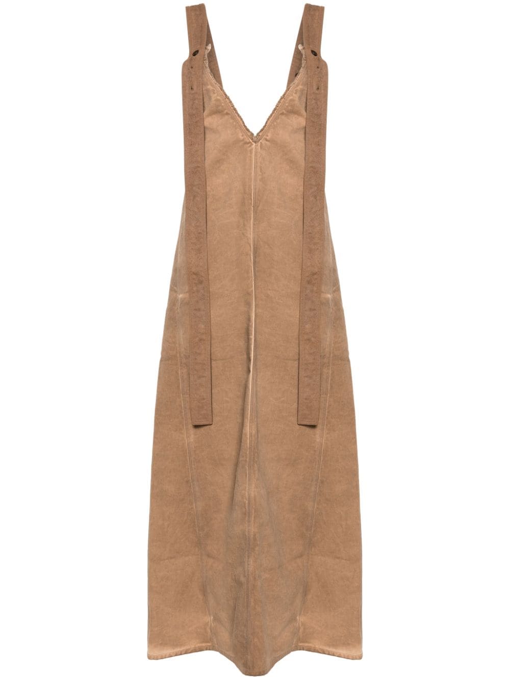 Uma Wang Aroma V-neck Maxi Dress In Brown