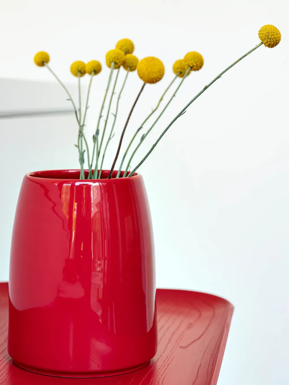 Schönbuch Small Carla Ceramic Vase (17m X 21cm) In Red