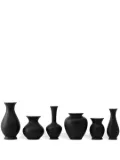 Schönbuch Blossom porcelain vases (set of six) - Black