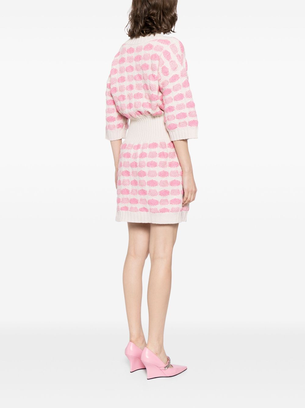 CHANEL 2000 geometric-jacquard cashmere dress Women