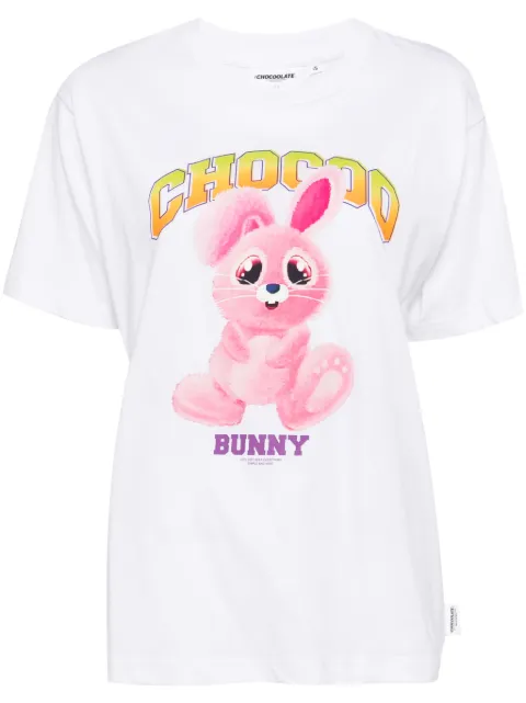 CHOCOOLATE Bunny-print cotton T-shirt 