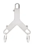 Rick Owens Cerberus brushed-finish keychain - Silver