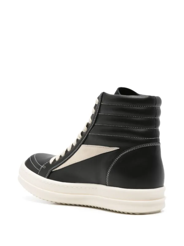 high-top leather sneakers
