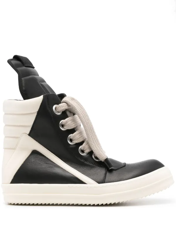 Rick Owens Jumbolaced Geobasket high top Sneakers Black FARFETCH CA