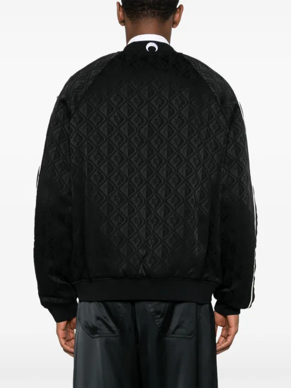 Marine Serre Moon Diamant Jacquard Bomber Jacket | Black