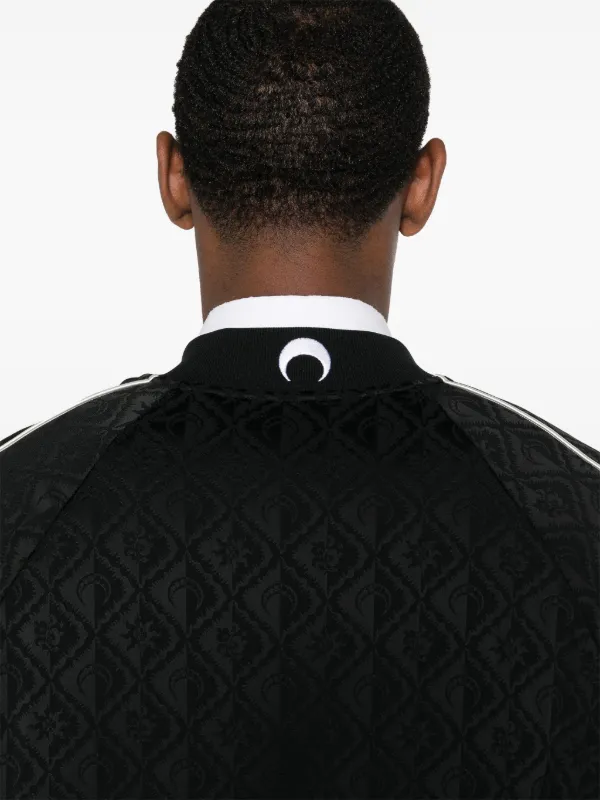 Marine Serre Moon Diamant Jacquard Bomber Jacket | Black