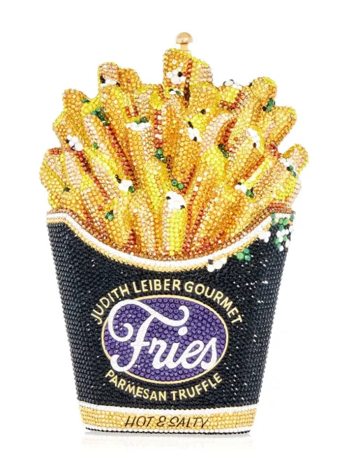 Truffle Fries crystal-embellished gold-tone clutch - Judith Leiber - Modalova