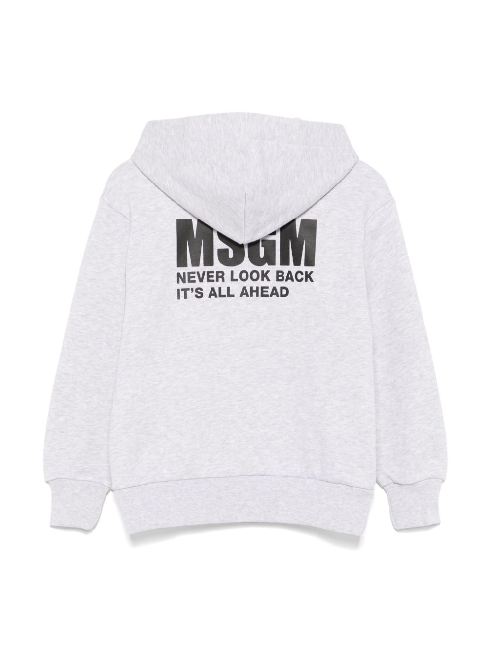 MSGM Kids logo-print hoodie - Grijs