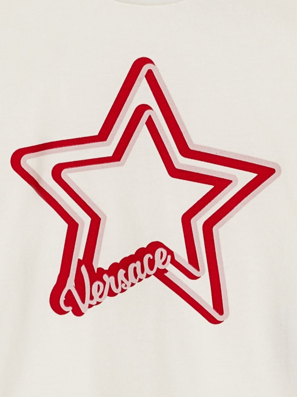 Shop Versace Stamped-motif T-shirt In White