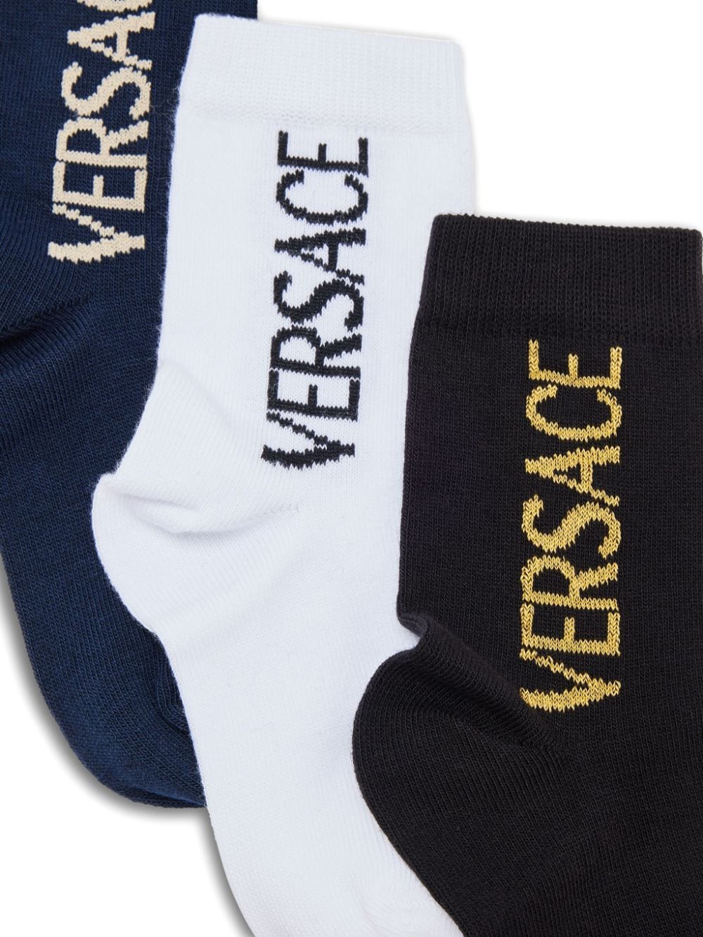 Versace Kids logo socks (set of three) - Blauw