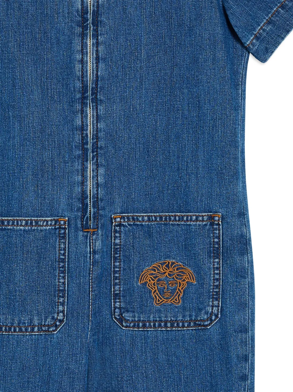 Versace Kids Spijker jumpsuit Blauw