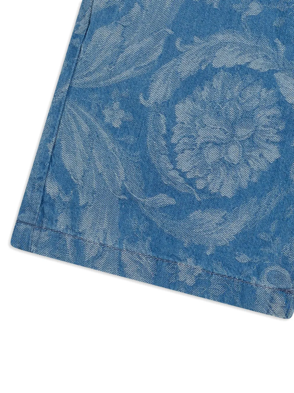 Versace Kids Shorts met Barocco-print Blauw