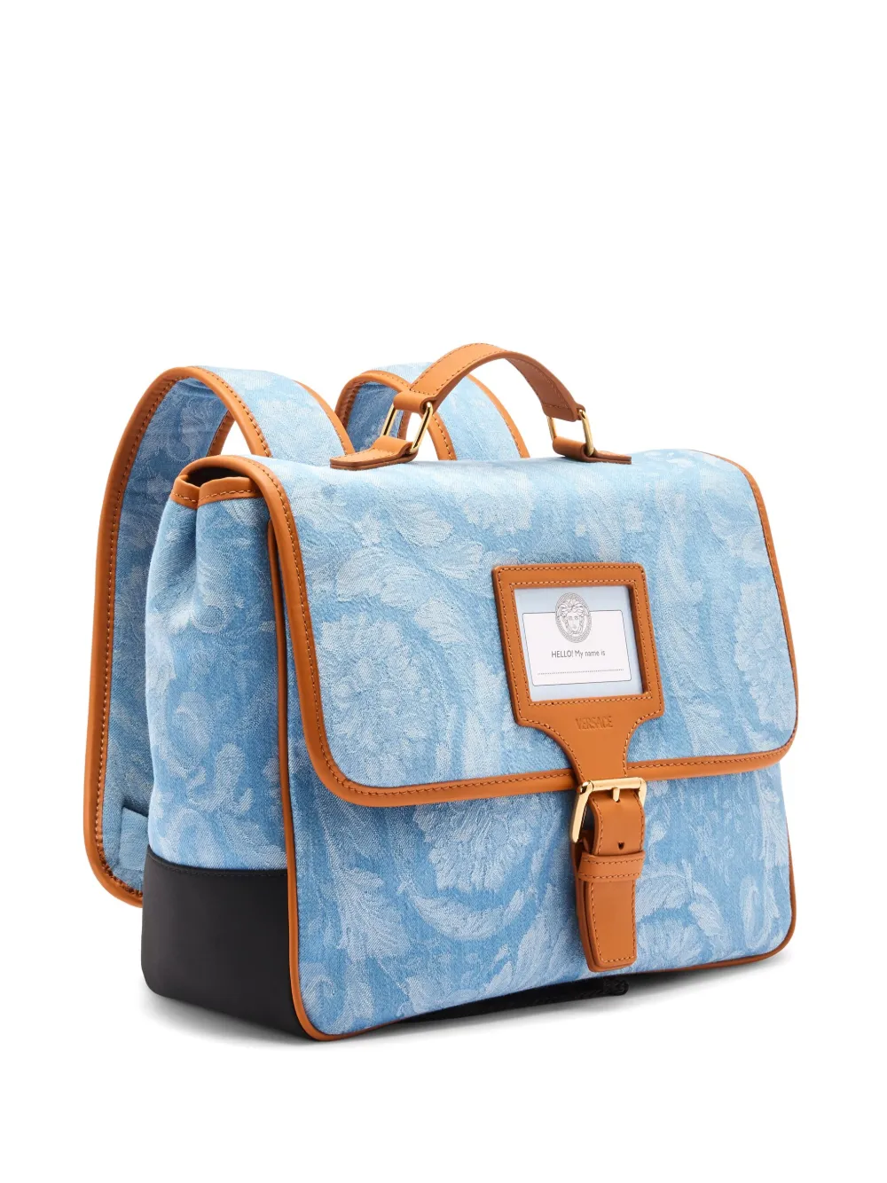 Versace Kids Barocco rugzak met jacquard Blauw