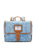 Versace Kids Barocco jacquard backpack - Blue