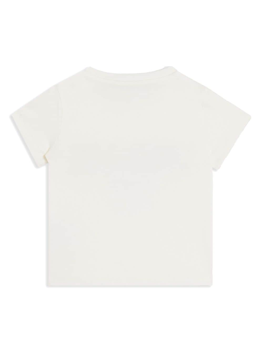 Versace Kids floral logo cotton t-shirt - Wit