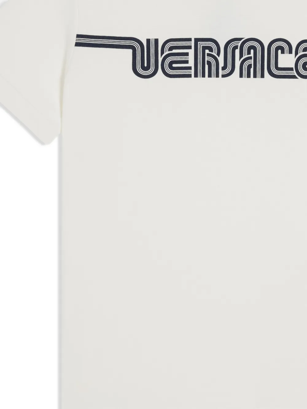 Versace Kids Katoenen T-shirt met logoprint Wit