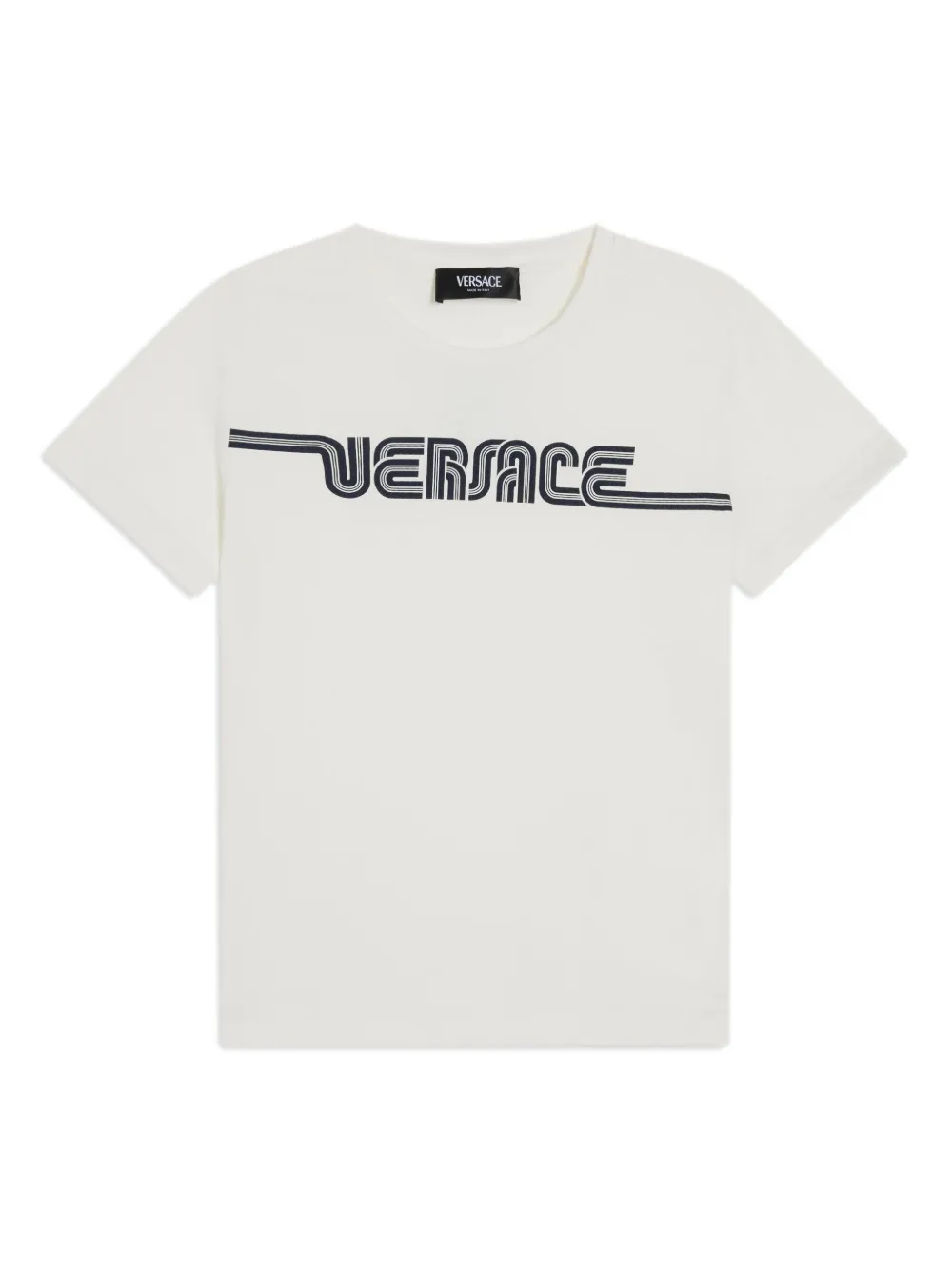 Versace Kids' Logo-print Cotton T-shirt In White