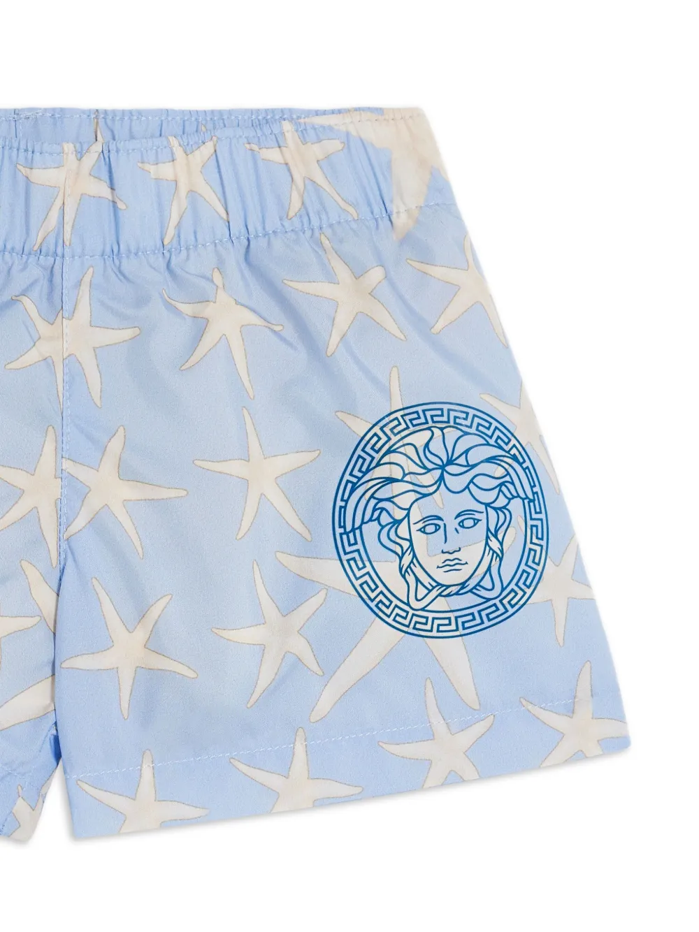 Versace Kids Medusa Head zwembroek met zeesterprint Blauw
