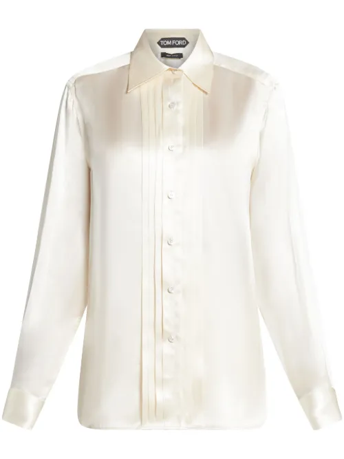 Chemise à plastron plissé - TOM FORD - Modalova