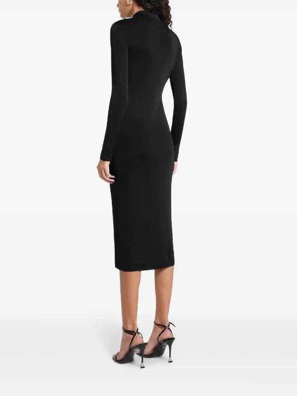 TOM FORD Striped Knit Dress | Black | FARFETCH OM