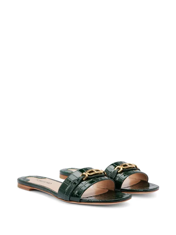 TOM FORD Whitney Slides Green FARFETCH EG