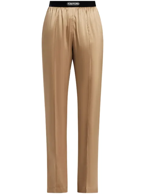 Pantalon en satin à coupe droite - TOM FORD - Modalova